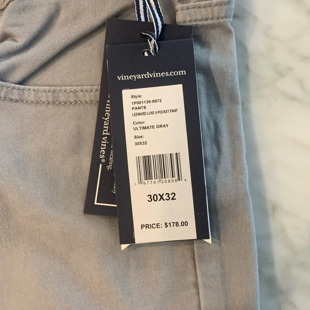 Vineyard Vines “leeward Luxe” 5 pocket pants, ultimate gray, 30x32, NWT